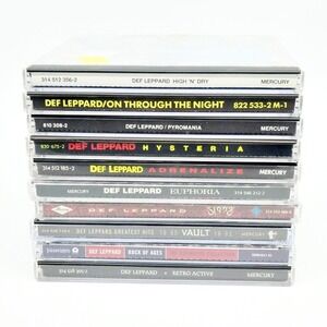 Def Leppard CD Lot Of 10 Adrenalize Euphoria Retro Active High/Dry Slang & More